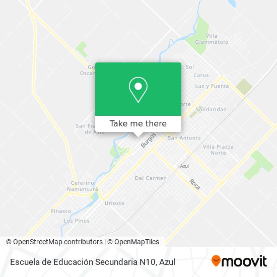 Escuela de Educación Secundaria N10 map