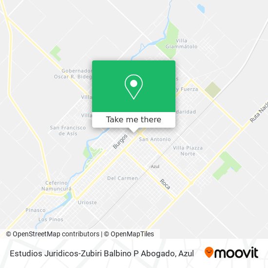 Estudios Juridicos-Zubiri Balbino P Abogado map