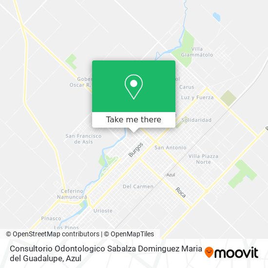 Consultorio Odontologico Sabalza Dominguez Maria del Guadalupe map