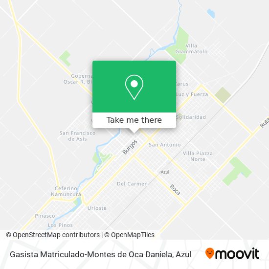 Gasista Matriculado-Montes de Oca Daniela map