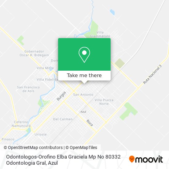 Odontologos-Orofino Elba Graciela Mp No 80332 Odontologia Gral map