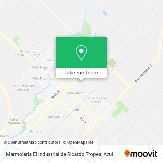 Marmoleria El Industrial de Ricardo Tropea map