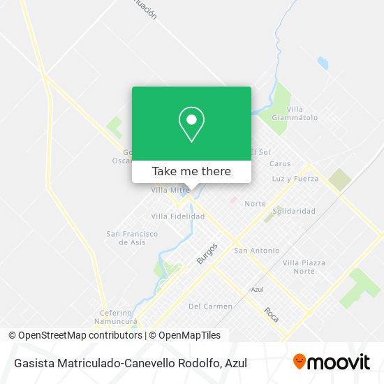 Gasista Matriculado-Canevello Rodolfo map