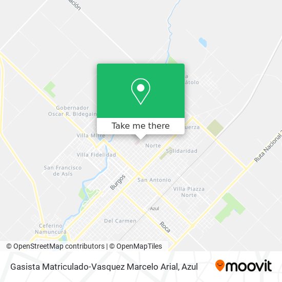 Gasista Matriculado-Vasquez Marcelo Arial map