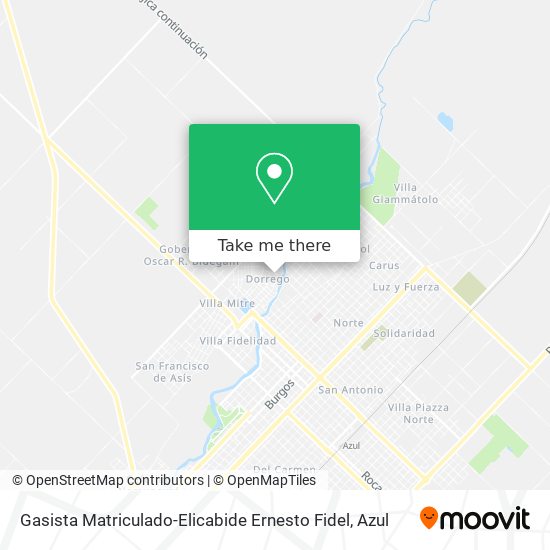 Gasista Matriculado-Elicabide Ernesto Fidel map