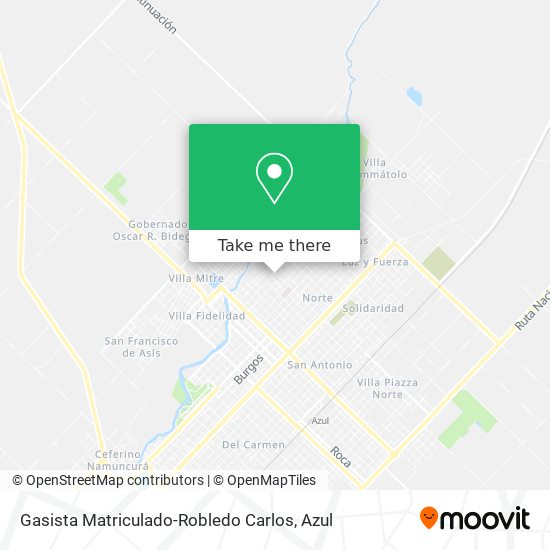 Gasista Matriculado-Robledo Carlos map