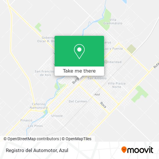 Registro del Automotor map