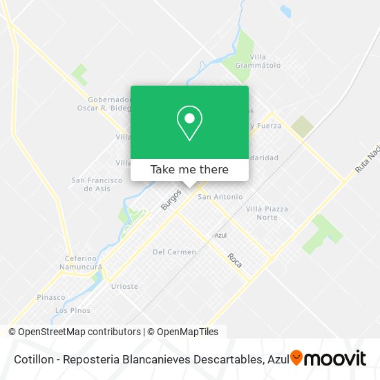 Cotillon - Reposteria Blancanieves Descartables map