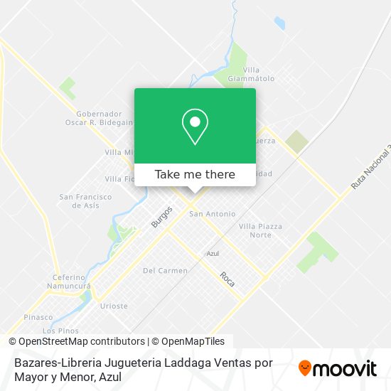 Bazares-Libreria Jugueteria Laddaga Ventas por Mayor y Menor map