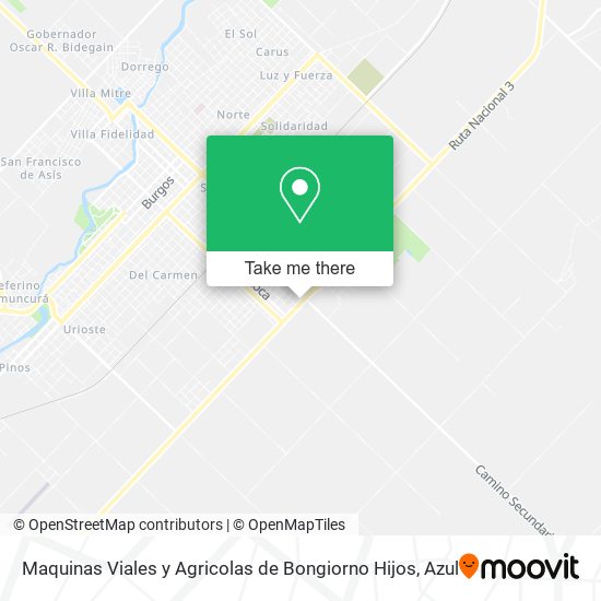 Maquinas Viales y Agricolas de Bongiorno Hijos map