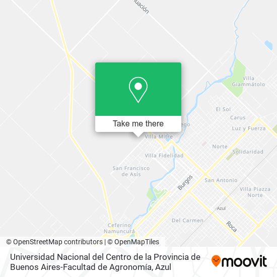 Universidad Nacional del Centro de la Provincia de Buenos Aires-Facultad de Agronomía map