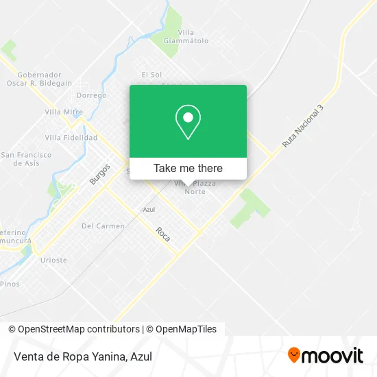 Mapa de Venta de Ropa Yanina