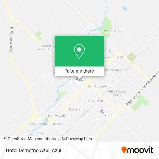 Hotel Demetrio Azul map