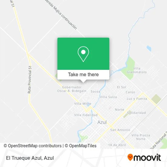 El Trueque Azul map
