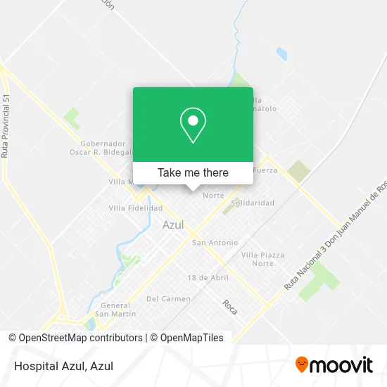 Hospital Azul map