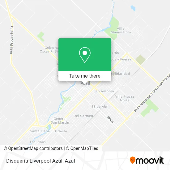 Disqueria Liverpool Azul map