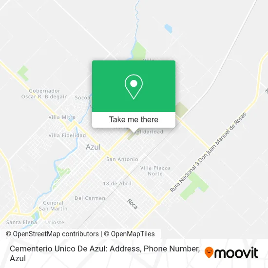 Cementerio Unico De Azul: Address, Phone Number map