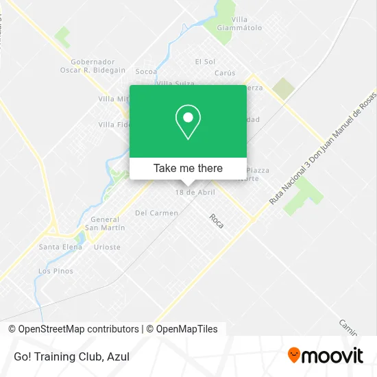 Go! Training Club map