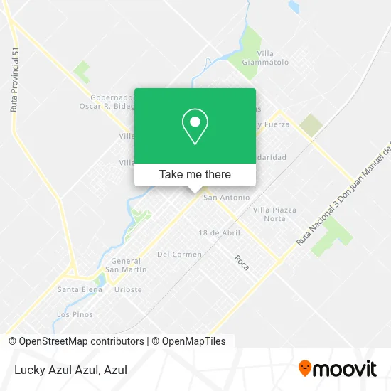 Lucky Azul Azul map