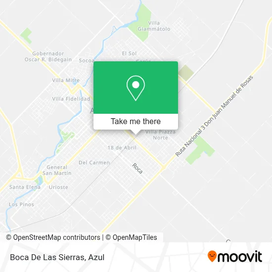 Boca De Las Sierras map