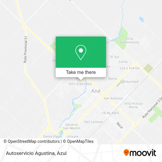 Autoservicio Agustina map