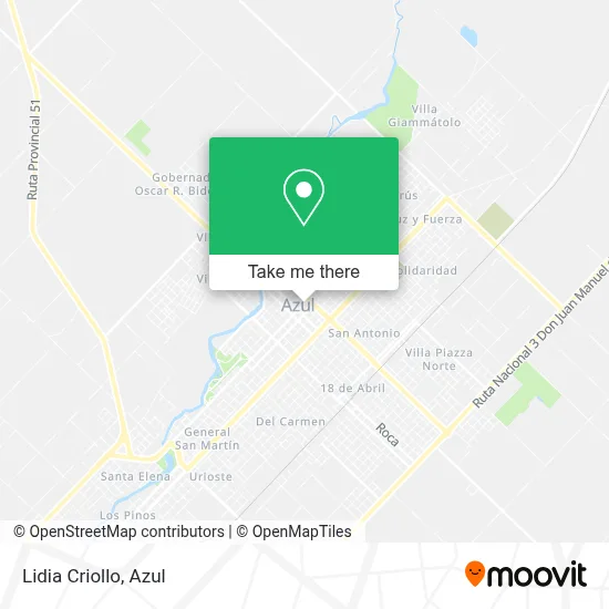 Lidia Criollo map