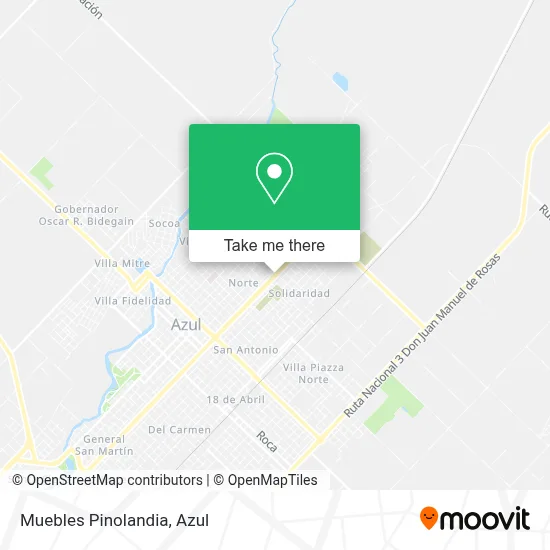 Muebles Pinolandia map