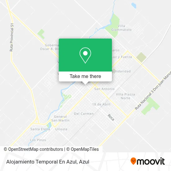 Alojamiento Temporal En Azul map