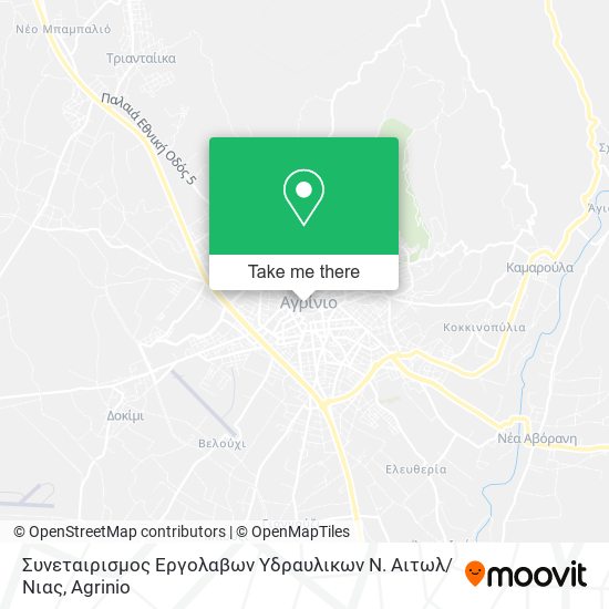 Συνεταιρισμος Εργολαβων Υδραυλικων Ν. Αιτωλ / Νιας map