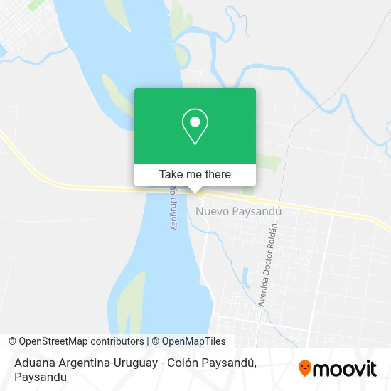 Aduana Argentina-Uruguay - Colón Paysandú map