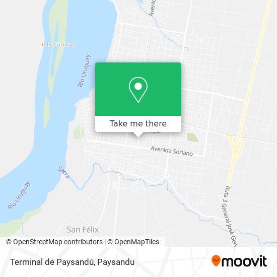 Mapa de Terminal de Paysandú