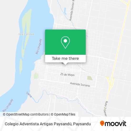 Colegio Adventista Artigas Paysandú map