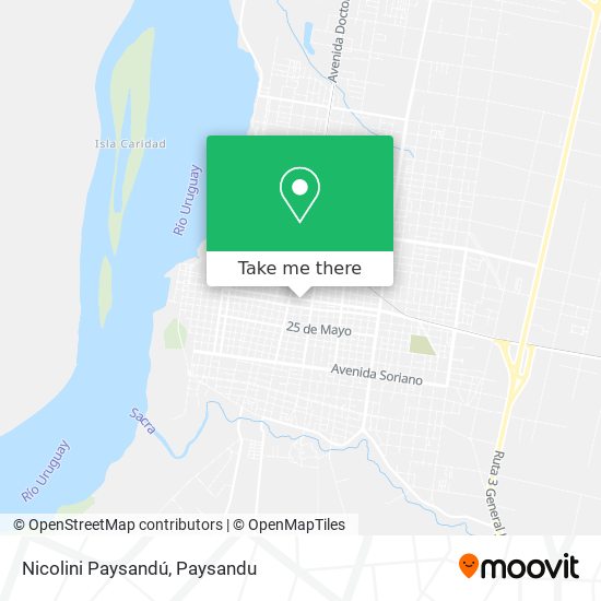 Nicolini Paysandú map