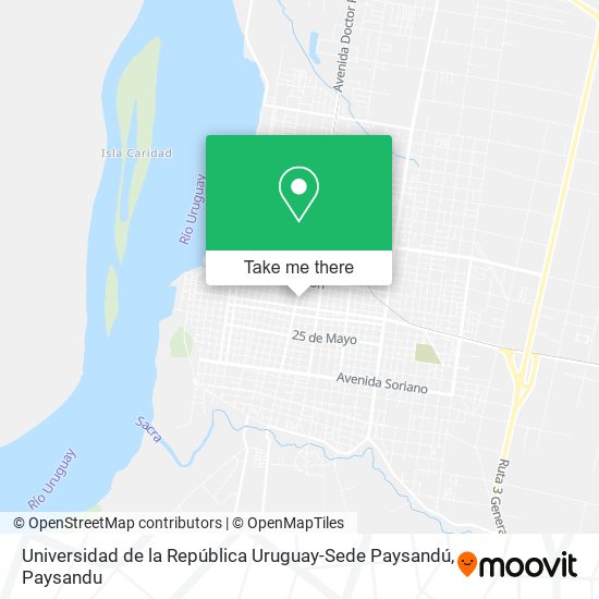 Universidad de la República Uruguay-Sede Paysandú map