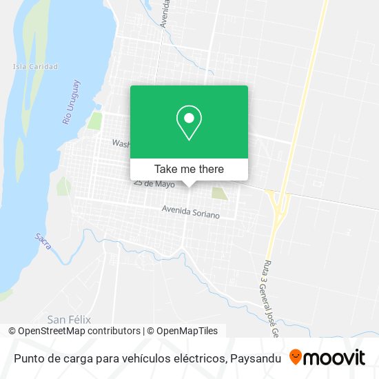 Punto de carga para vehículos eléctricos map