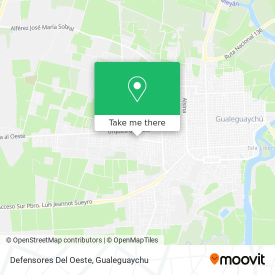 Mapa de Defensores Del Oeste