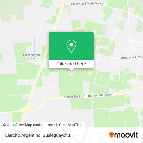Ejército Argentino map