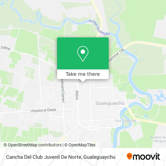Mapa de Cancha Del Club Juvenil De Norte