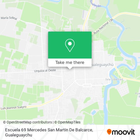 Escuela 69 Mercedes San Martín De Balcarce map
