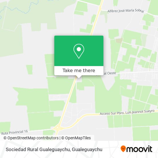 Mapa de Sociedad Rural Gualeguaychu