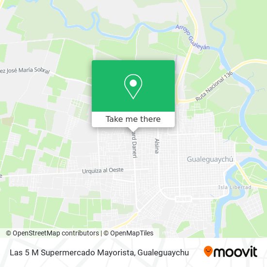 Mapa de Las 5 M Supermercado Mayorista