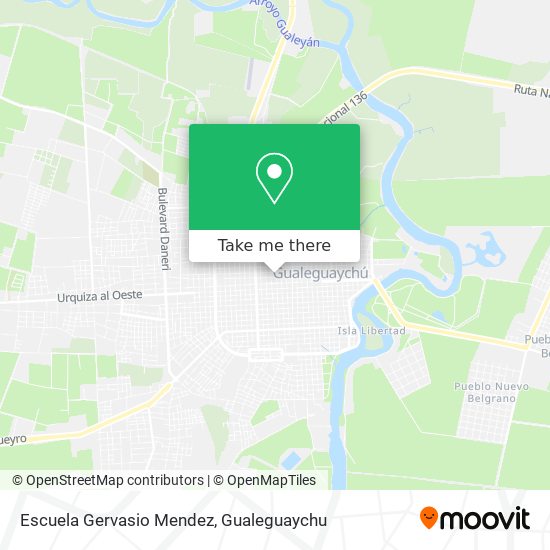 Escuela Gervasio Mendez map