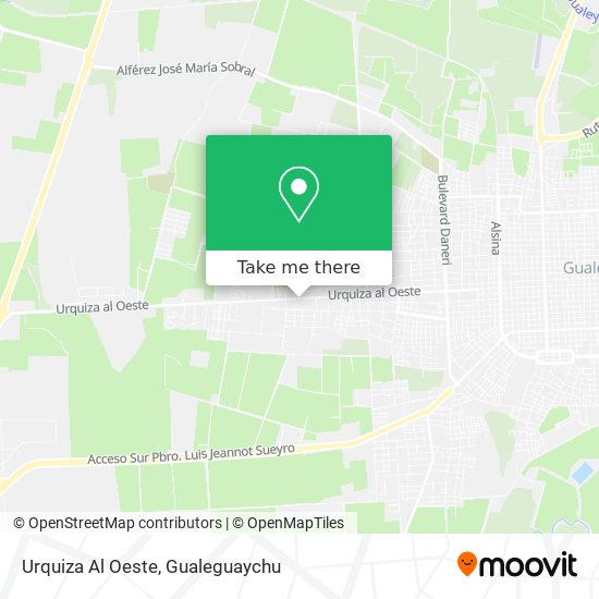 Mapa de Urquiza Al Oeste