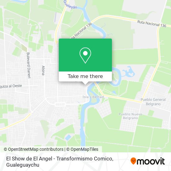 Mapa de El Show de El Angel - Transformismo Comico