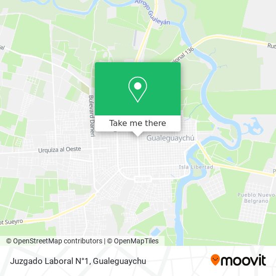 Juzgado Laboral N°1 map