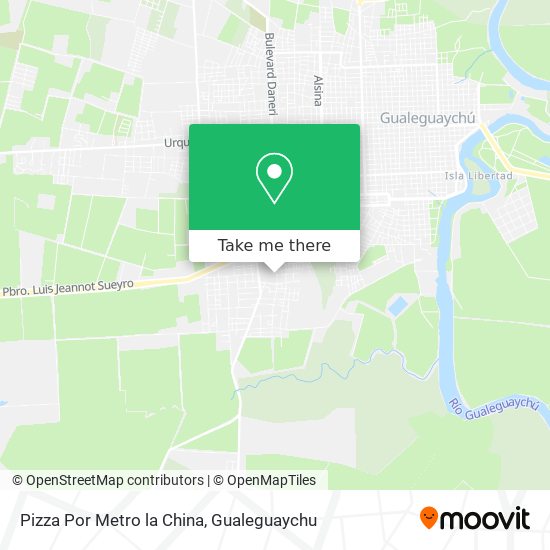 Mapa de Pizza Por Metro la China