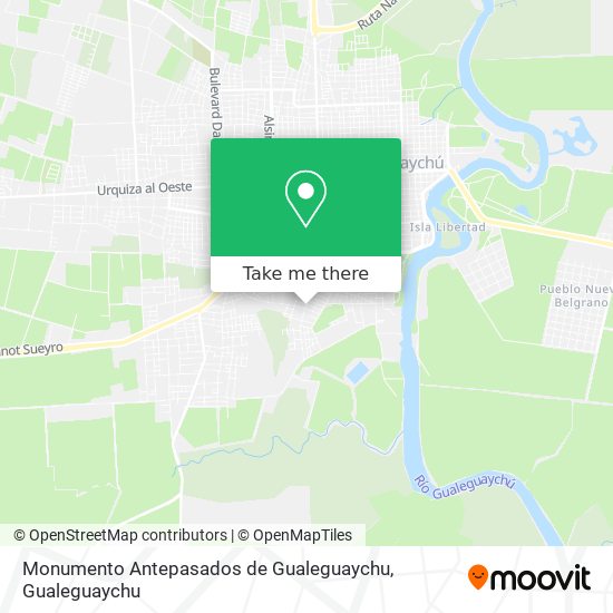 Monumento Antepasados de Gualeguaychu map