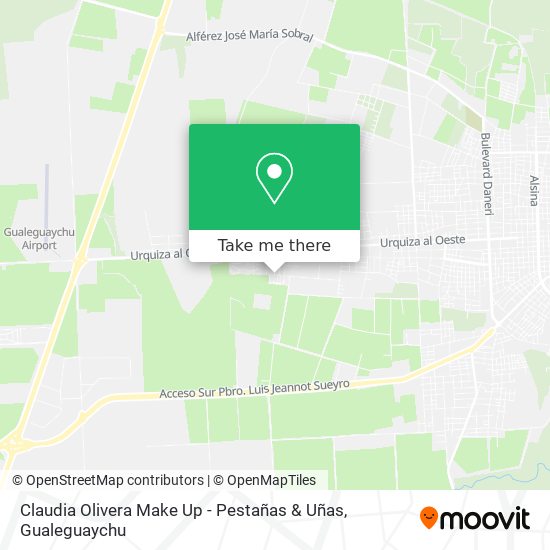 Mapa de Claudia Olivera Make Up - Pestañas & Uñas