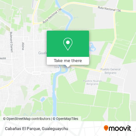 Mapa de Cabañas El Parque