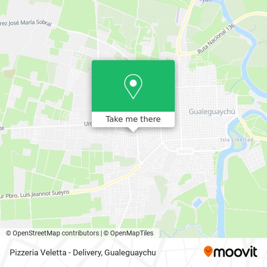 Pizzeria Veletta - Delivery map